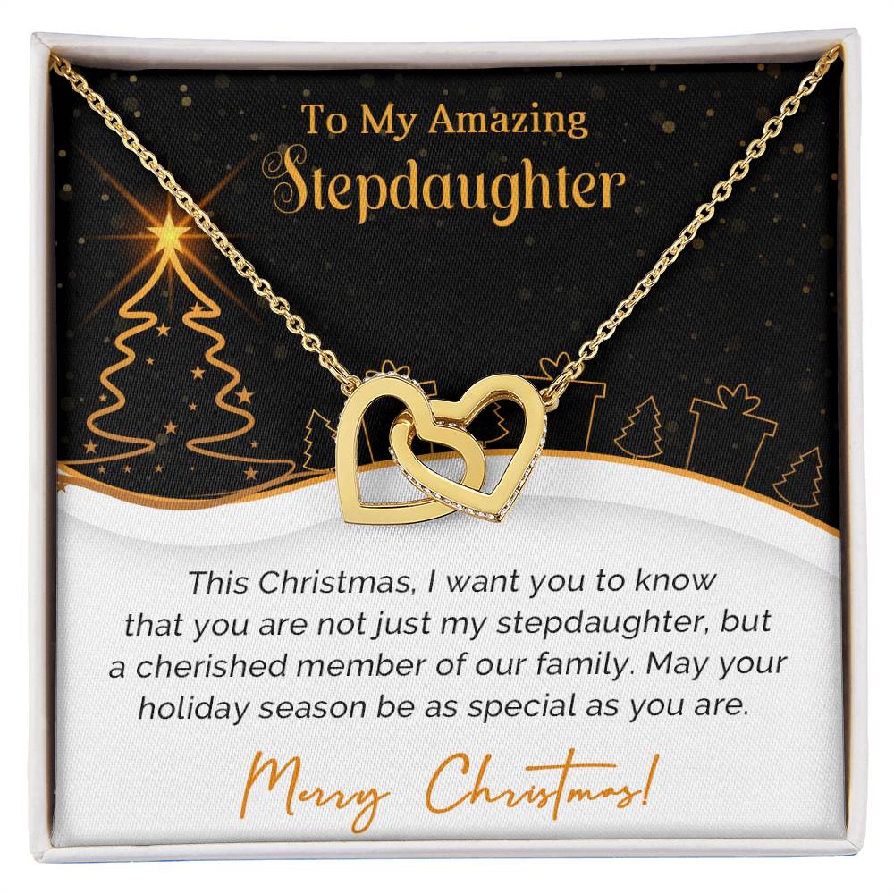 To My Wonderful Stepdaughter Christmas Necklace Gift A1025