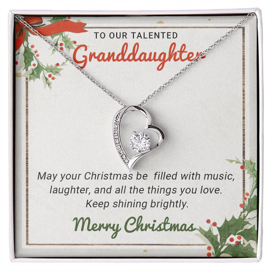 Merry Christmas Necklace for My Talented Granddaughter A1032