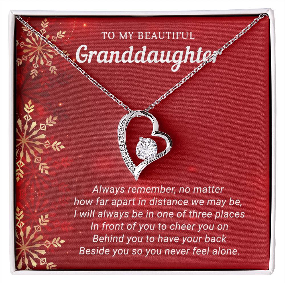 To My Precious Granddaughter, Merry Christmas – A Radiant Necklace to Warm Her Heart A1038