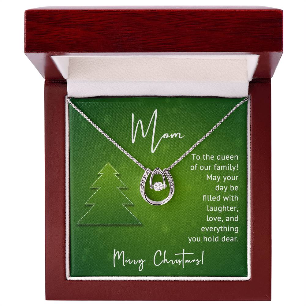 Merry Christmas to the Queen of Our Family – A Heartfelt Necklace Gift for Mom A1005