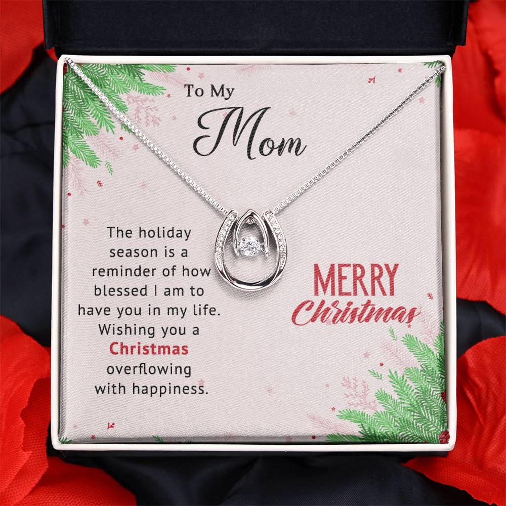 Merry Christmas to My Mom – Wishing You Overflowing Happiness with a Beautiful Necklace Gift A1006