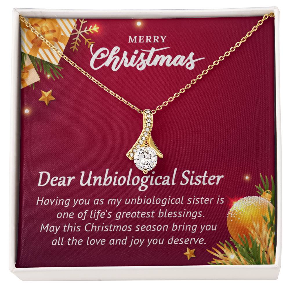 Unbiological Sister Christmas Gift – Necklace That Shows Our Bond A1062