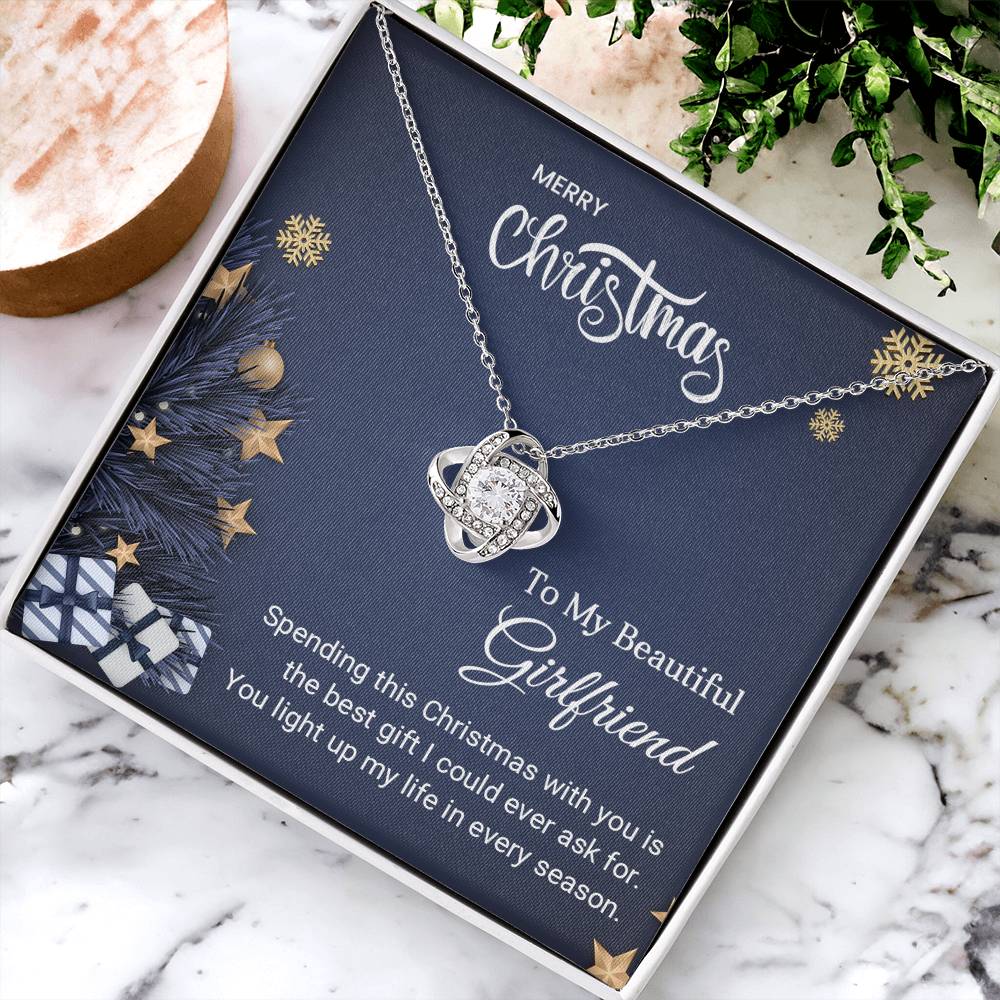 Celebrate Her Beauty & Love - Merry Christmas Necklace for Your Girlfriend A1071