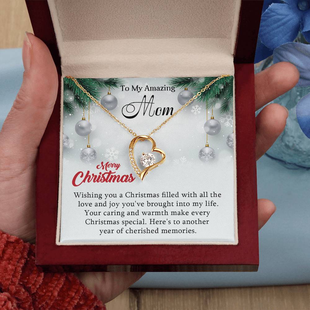 Mom Gift for Christmas - Elegant Necklace for Cherished Moments with Message Card A1001