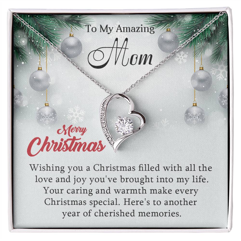 Mom Gift for Christmas - Elegant Necklace for Cherished Moments with Message Card A1001