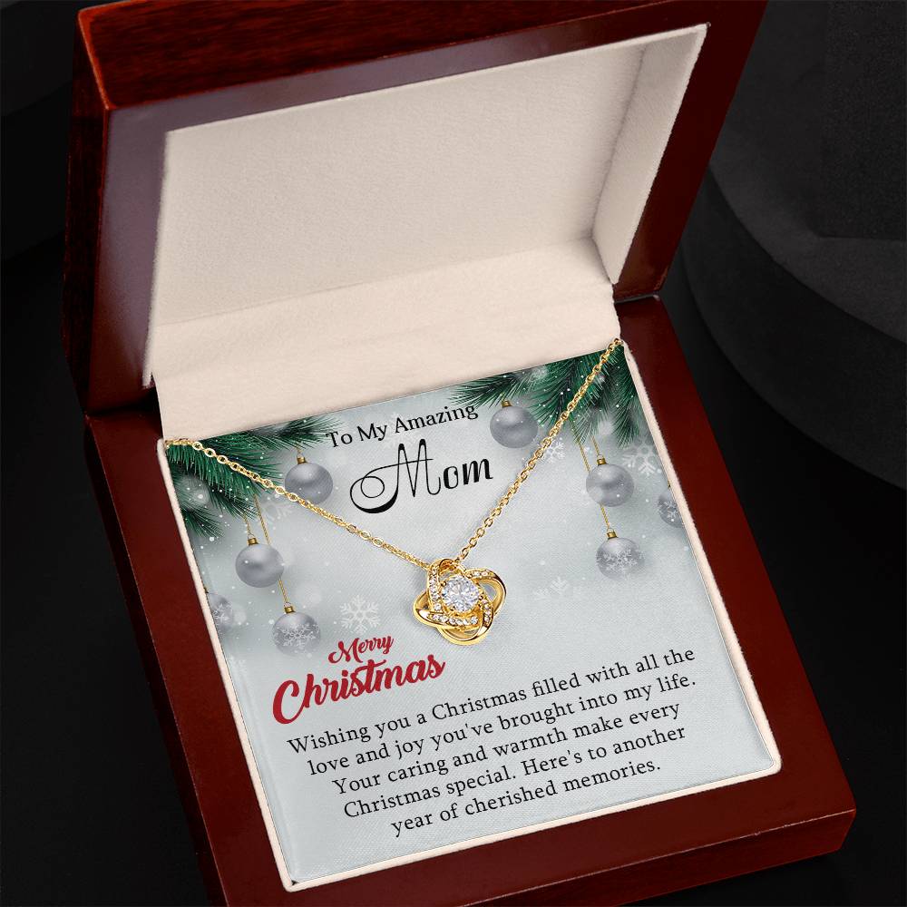 Mom Gift for Christmas - Elegant Necklace for Cherished Moments with Message Card A1001