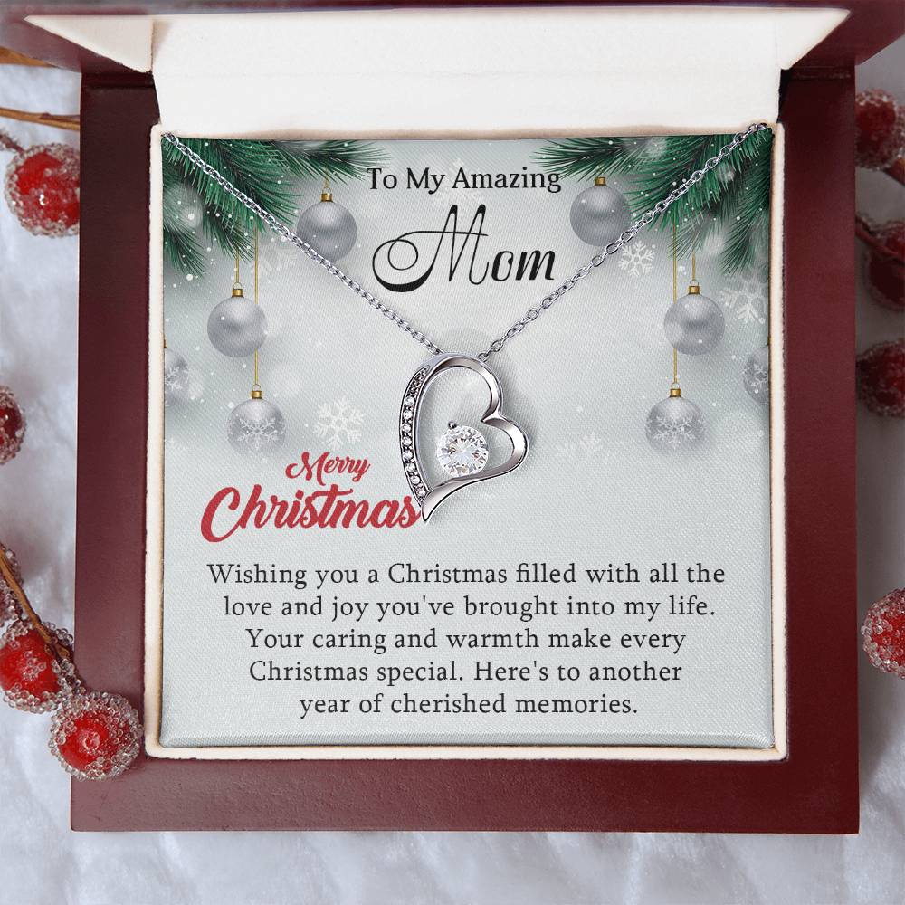 Mom Gift for Christmas - Elegant Necklace for Cherished Moments with Message Card A1001