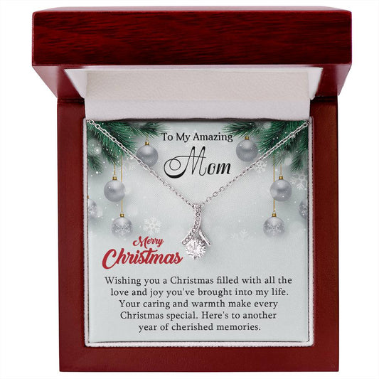 Mom Gift for Christmas - Elegant Necklace for Cherished Moments with Message Card A1001