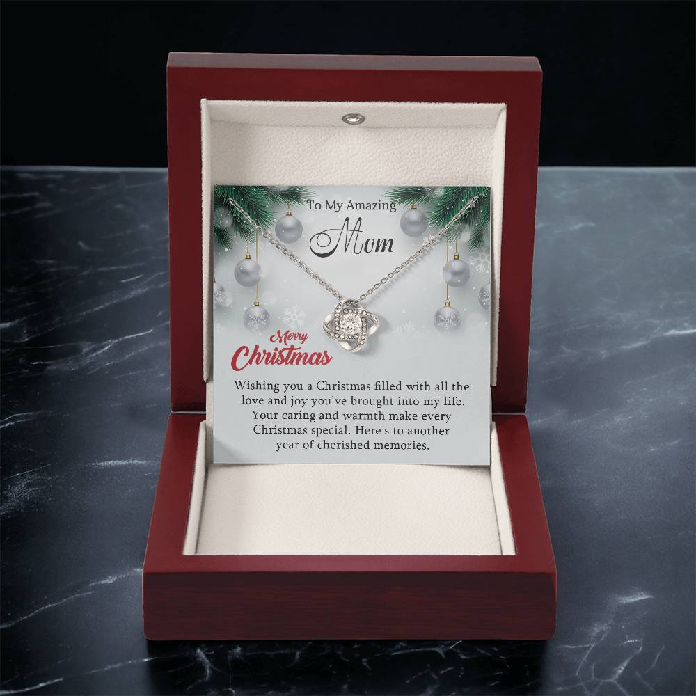 Mom Gift for Christmas - Elegant Necklace for Cherished Moments with Message Card A1001