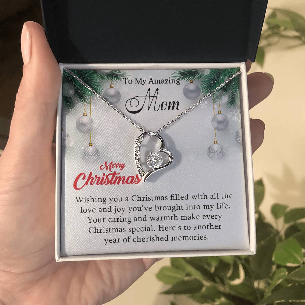 Mom Gift for Christmas - Elegant Necklace for Cherished Moments with Message Card A1001