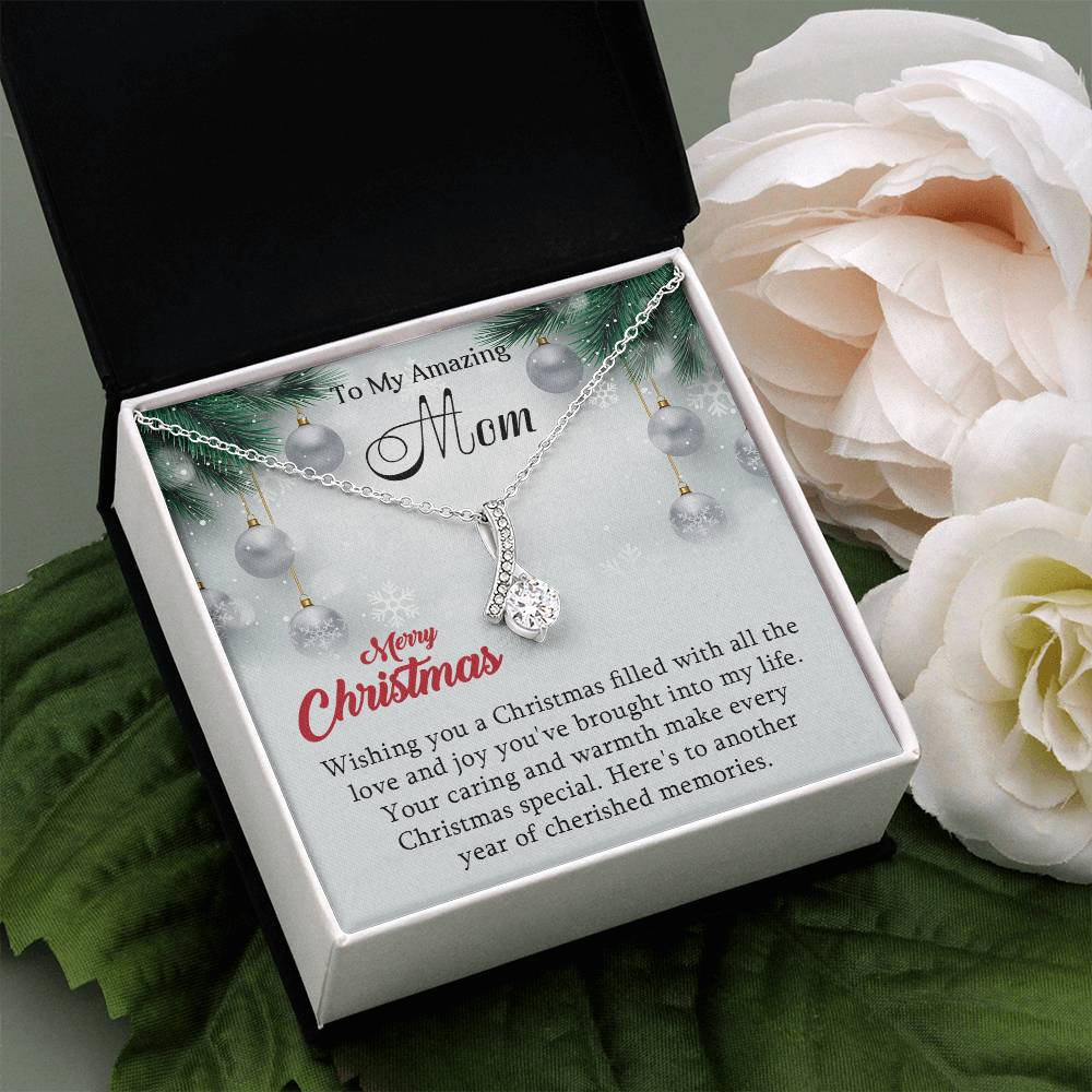 Mom Gift for Christmas - Elegant Necklace for Cherished Moments with Message Card A1001