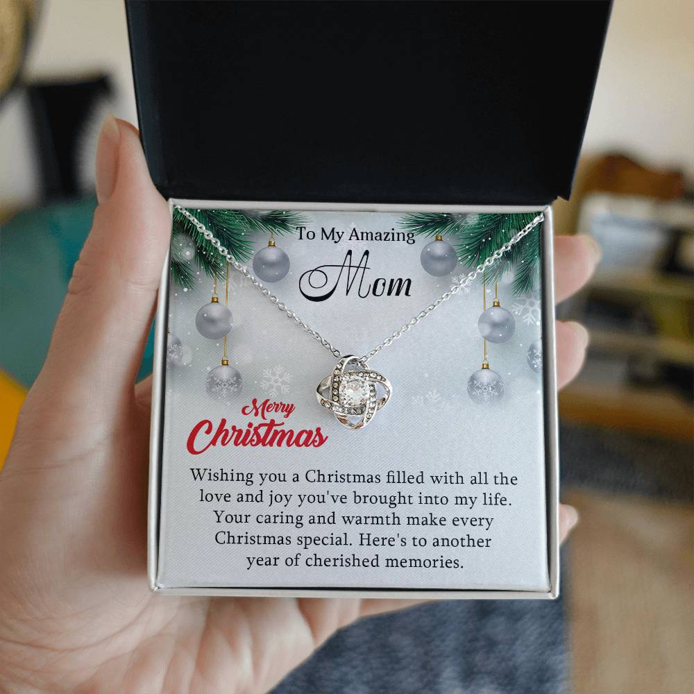 Mom Gift for Christmas - Elegant Necklace for Cherished Moments with Message Card A1001