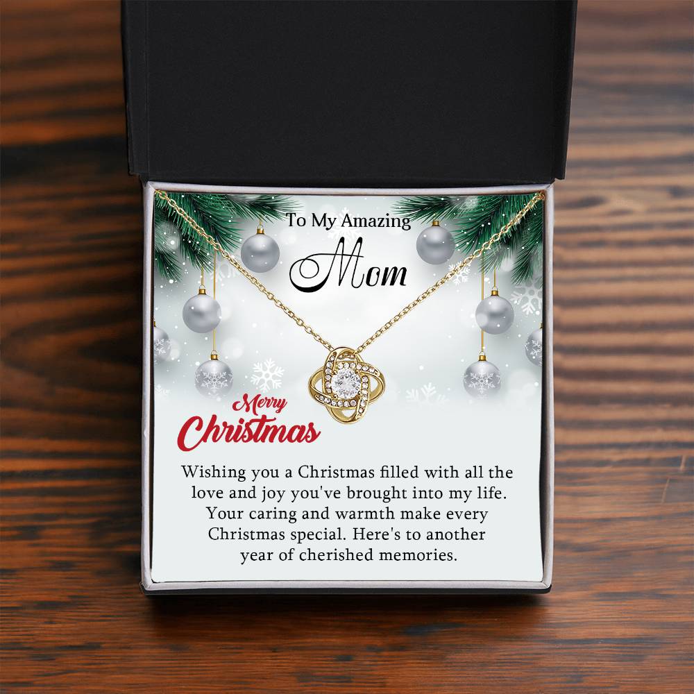 Mom Gift for Christmas - Elegant Necklace for Cherished Moments with Message Card A1001