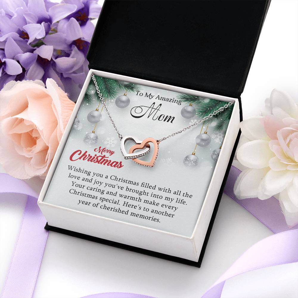 Mom Gift for Christmas - Elegant Necklace for Cherished Moments with Message Card A1001