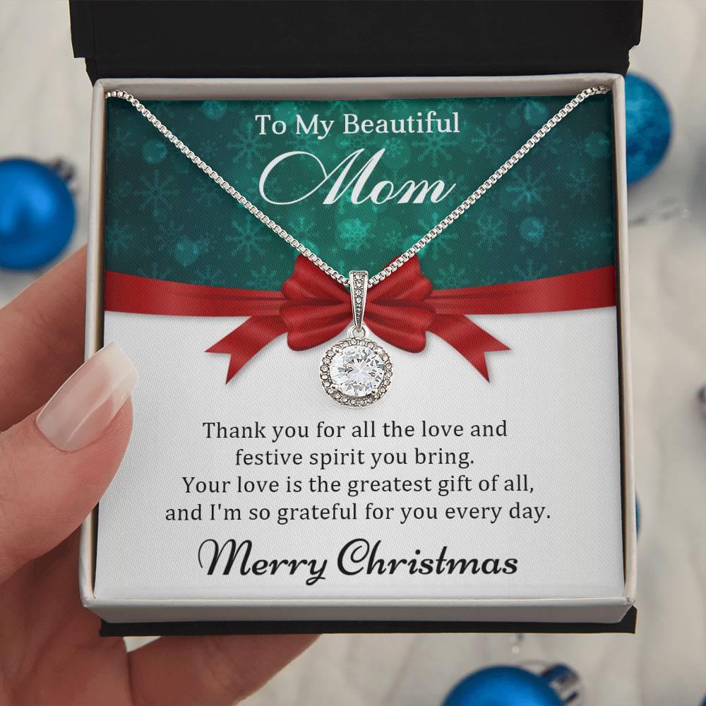 Merry Christmas Necklace for My Beautiful Mom : A Gift of Love A1002