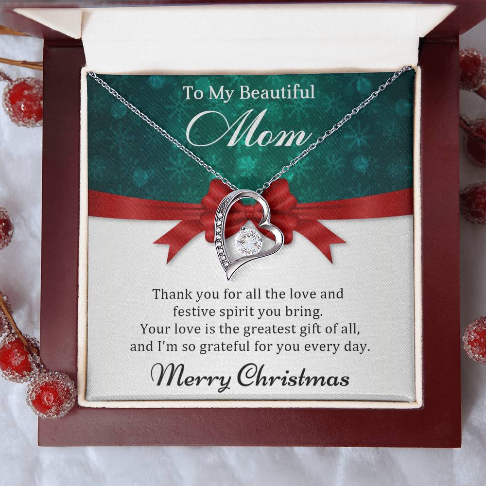 Merry Christmas Necklace for My Beautiful Mom : A Gift of Love A1002