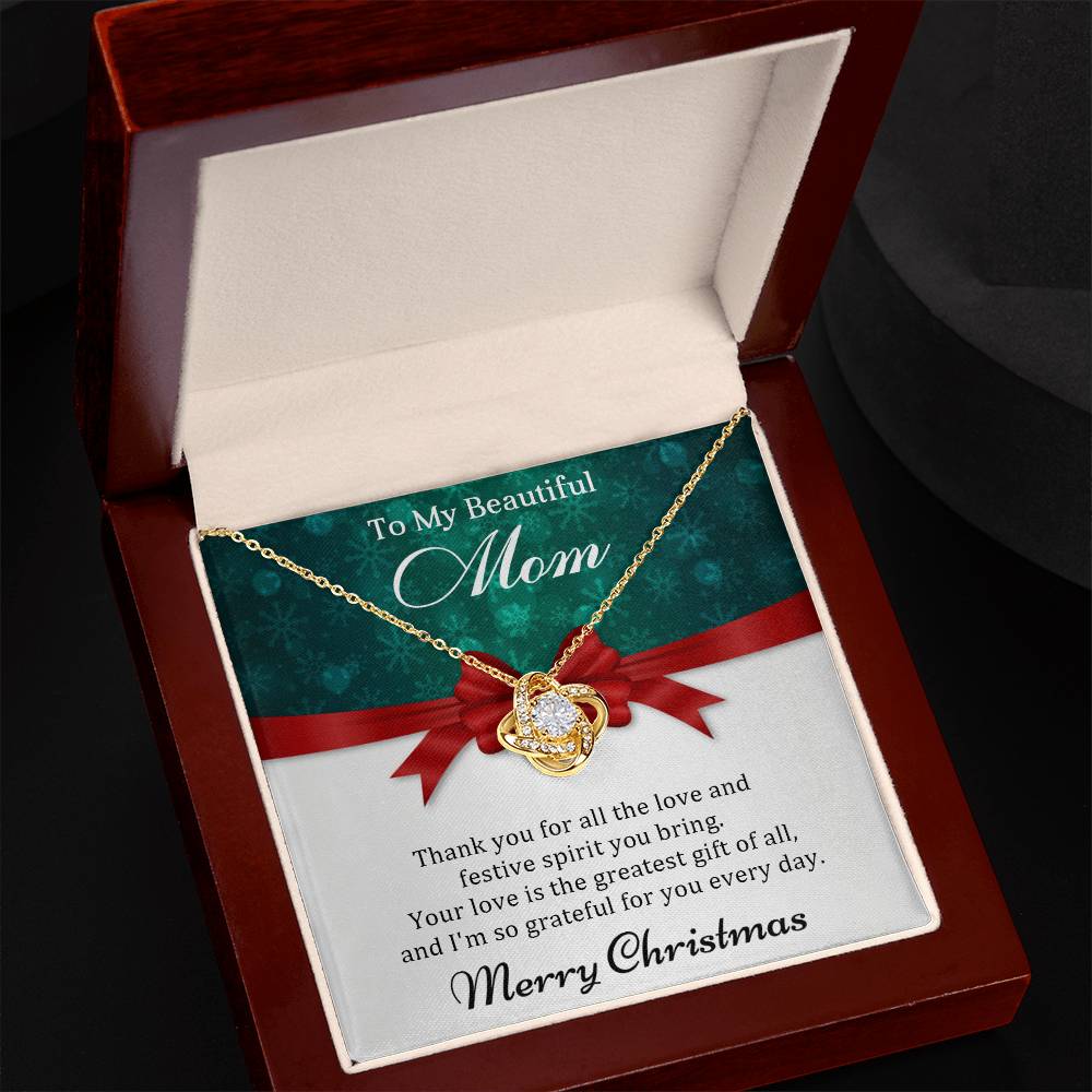 Merry Christmas Necklace for My Beautiful Mom : A Gift of Love A1002