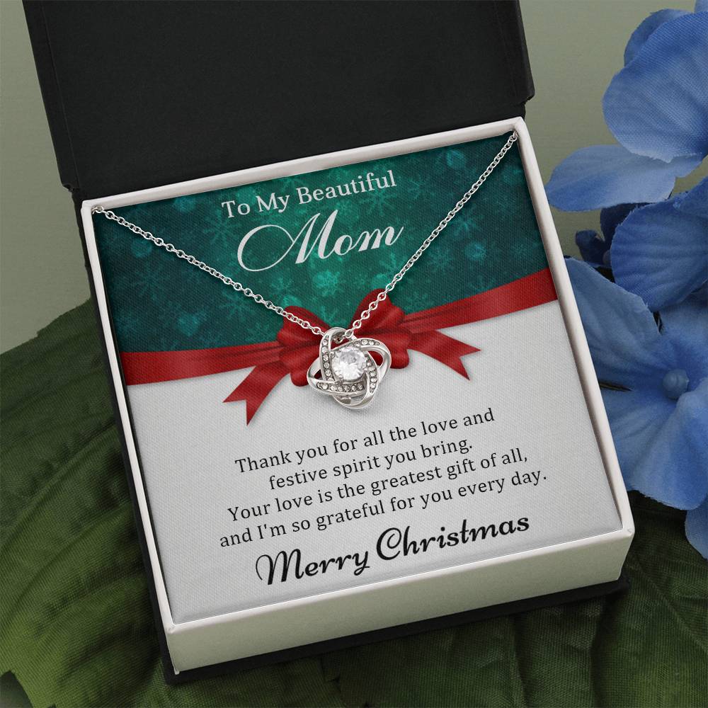 Merry Christmas Necklace for My Beautiful Mom : A Gift of Love A1002