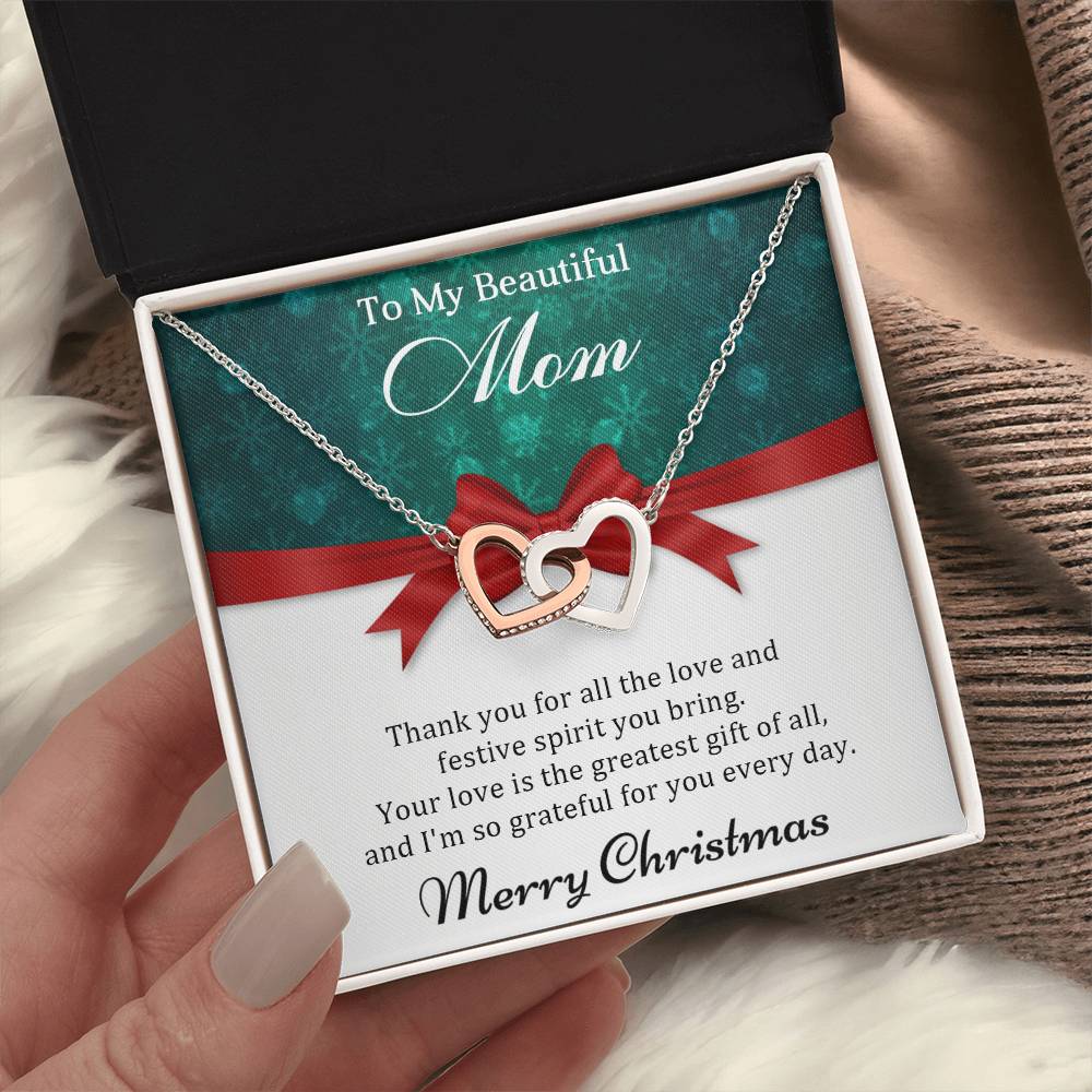 Merry Christmas Necklace for My Beautiful Mom : A Gift of Love A1002