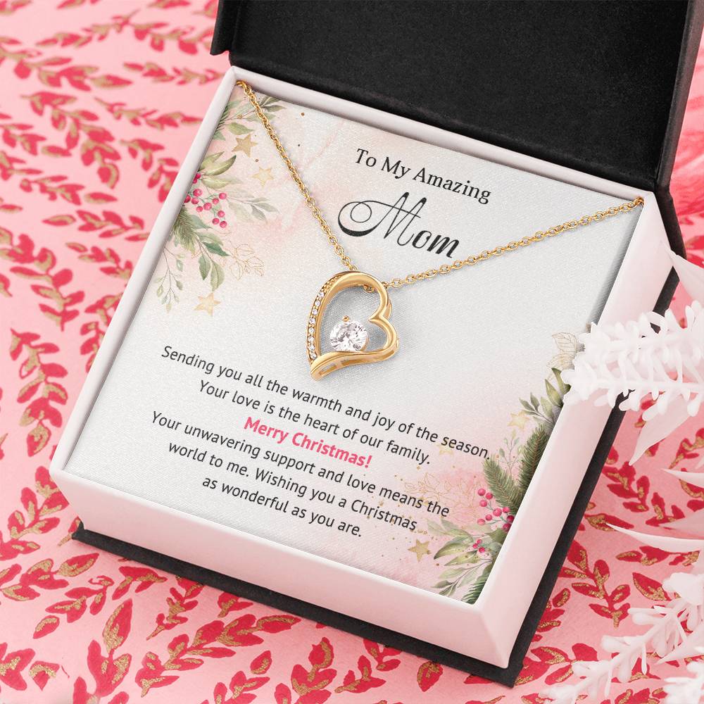 Merry Christmas Necklace for My Amazing Mom | The Perfect Holiday Gift A1004