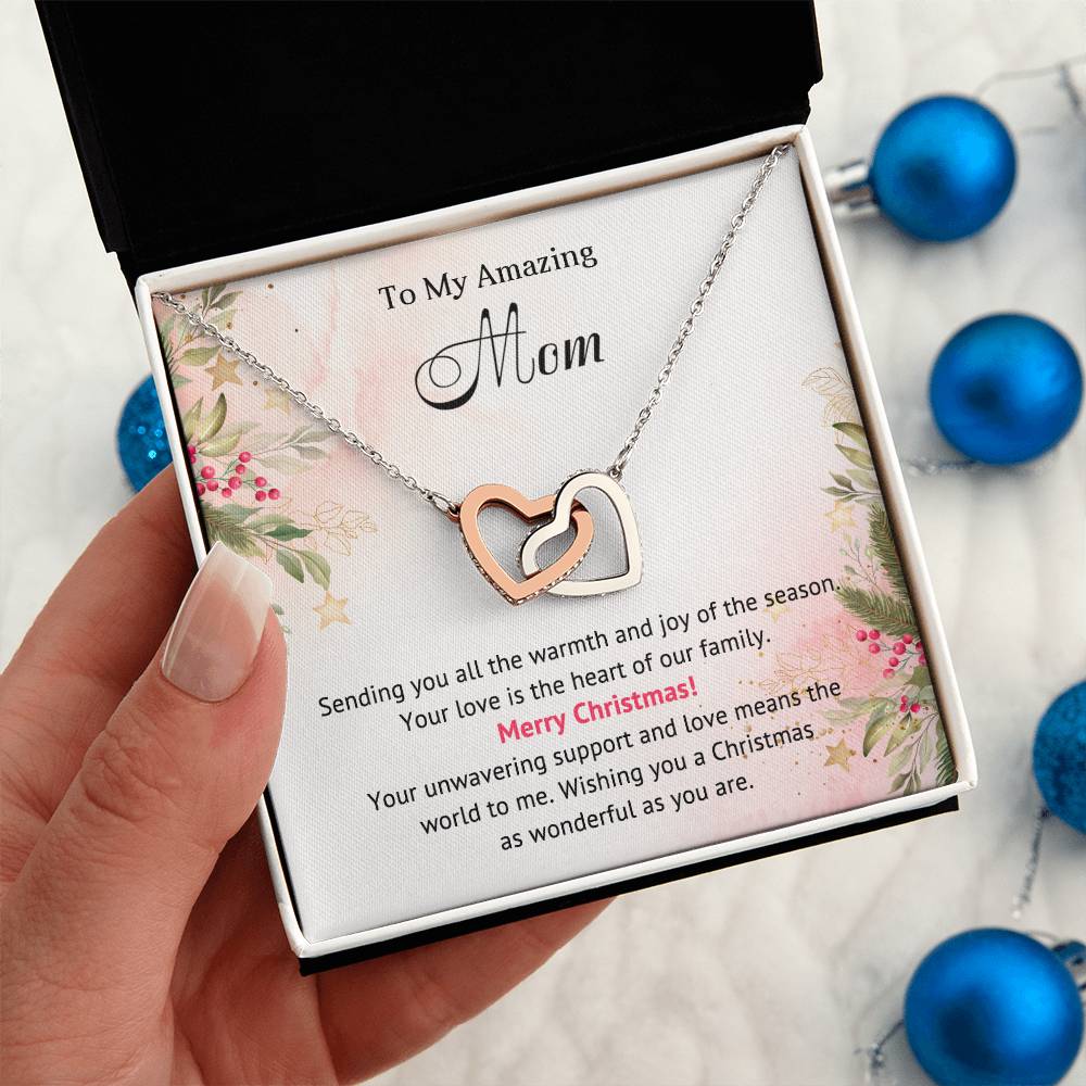 Merry Christmas Necklace for My Amazing Mom | The Perfect Holiday Gift A1004