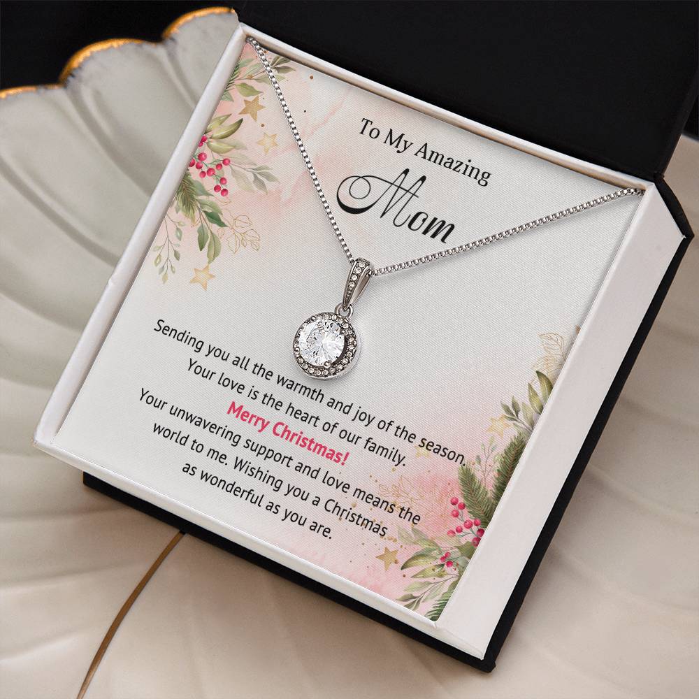 Merry Christmas Necklace for My Amazing Mom | The Perfect Holiday Gift A1004