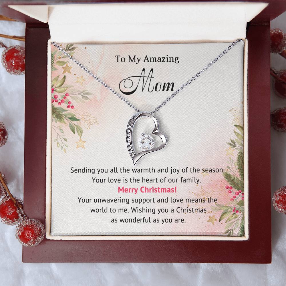 Merry Christmas Necklace for My Amazing Mom | The Perfect Holiday Gift A1004