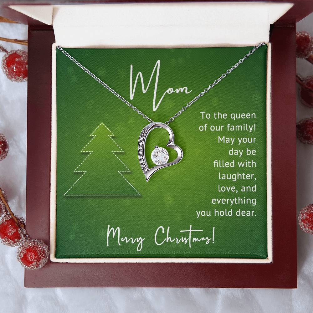 Merry Christmas to the Queen of Our Family – A Heartfelt Necklace Gift for Mom A1005