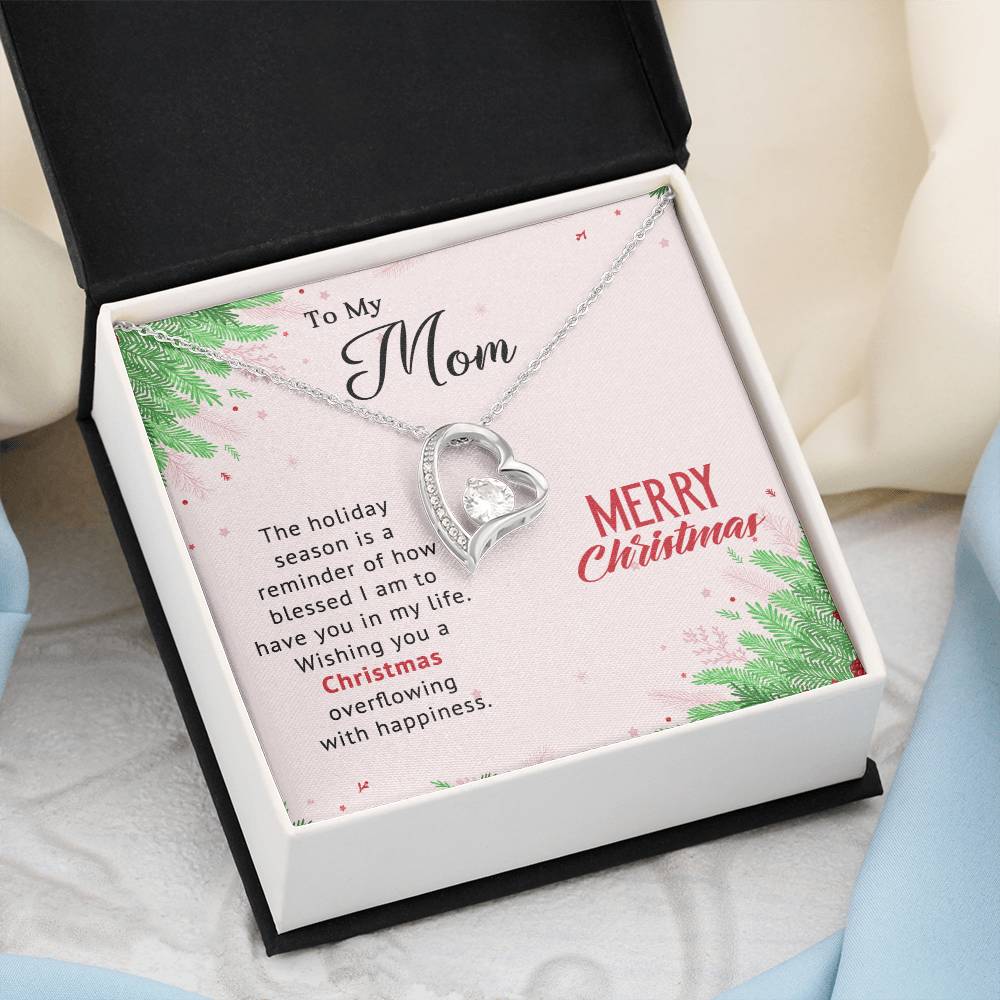 Merry Christmas to My Mom – Wishing You Overflowing Happiness with a Beautiful Necklace Gift A1006