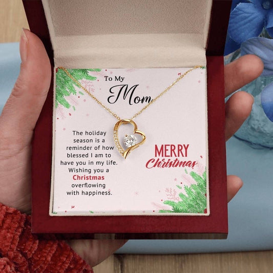 Merry Christmas to My Mom – Wishing You Overflowing Happiness with a Beautiful Necklace Gift A1006