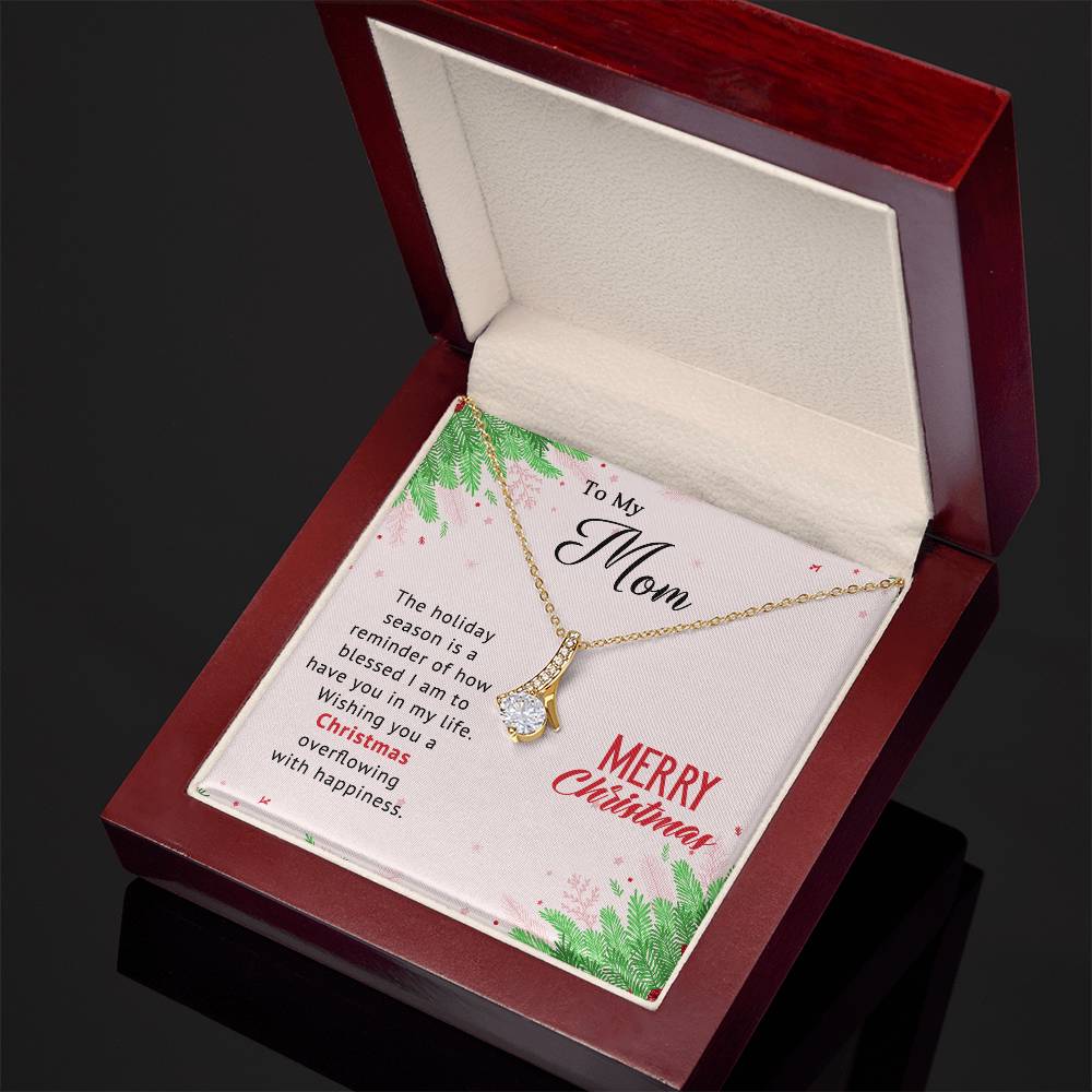 Merry Christmas to My Mom – Wishing You Overflowing Happiness with a Beautiful Necklace Gift A1006