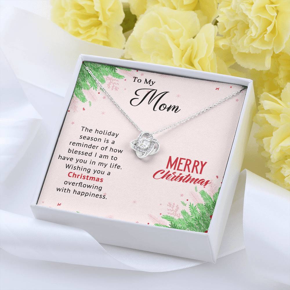 Merry Christmas to My Mom – Wishing You Overflowing Happiness with a Beautiful Necklace Gift A1006