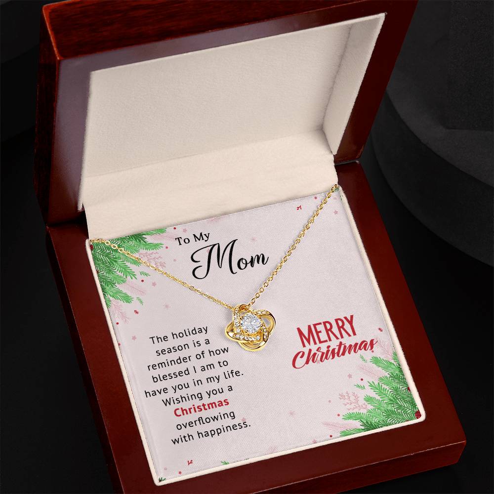 Merry Christmas to My Mom – Wishing You Overflowing Happiness with a Beautiful Necklace Gift A1006