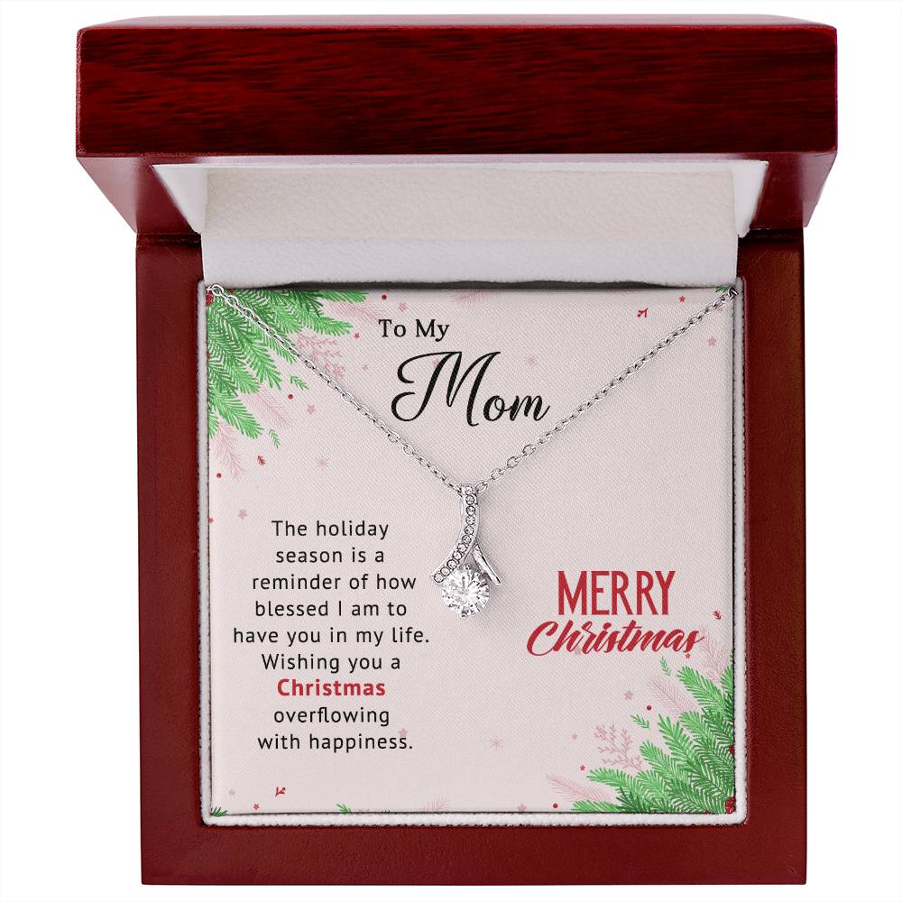 Merry Christmas to My Mom – Wishing You Overflowing Happiness with a Beautiful Necklace Gift A1006