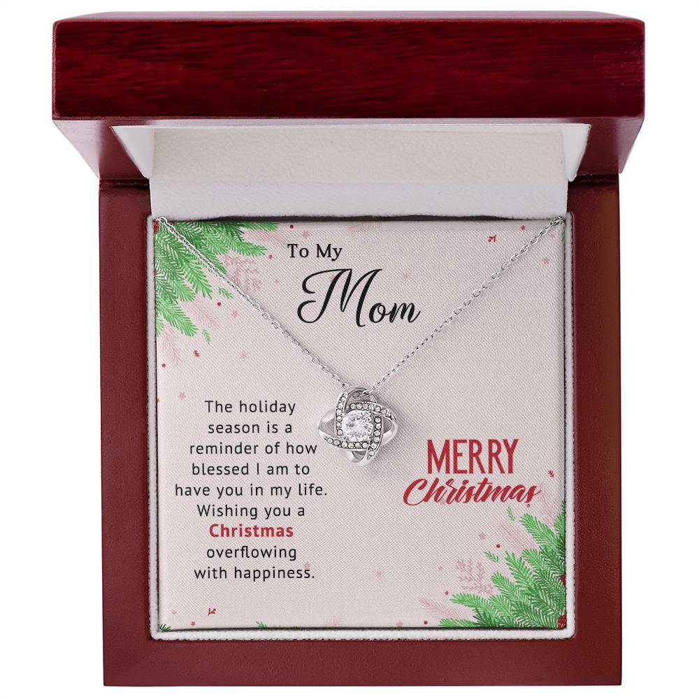 Merry Christmas to My Mom – Wishing You Overflowing Happiness with a Beautiful Necklace Gift A1006