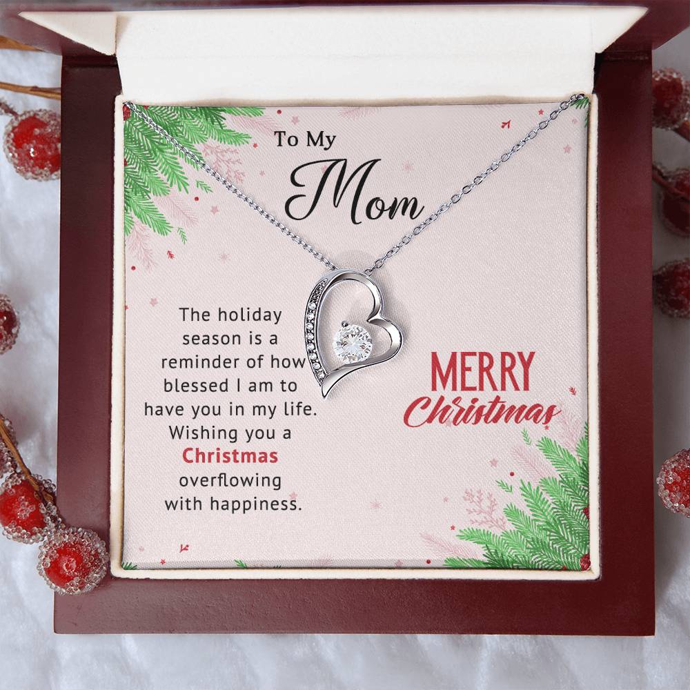 Merry Christmas to My Mom – Wishing You Overflowing Happiness with a Beautiful Necklace Gift A1006