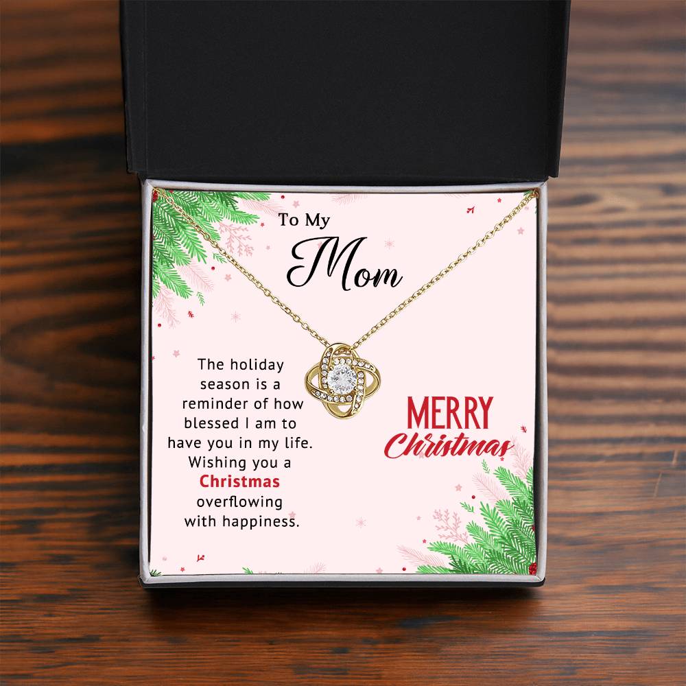 Merry Christmas to My Mom – Wishing You Overflowing Happiness with a Beautiful Necklace Gift A1006