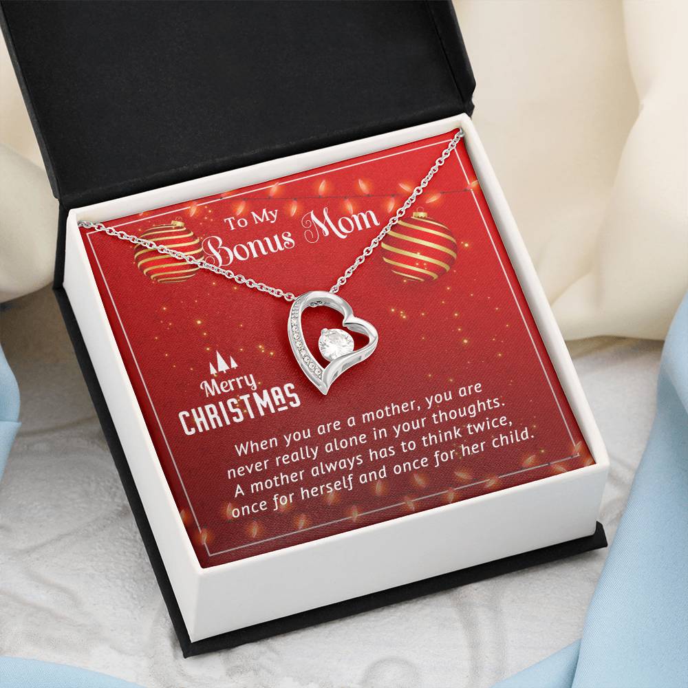 Personalized Necklace and Message Card: A Special Christmas Gift for Your Bonus Mom A1012