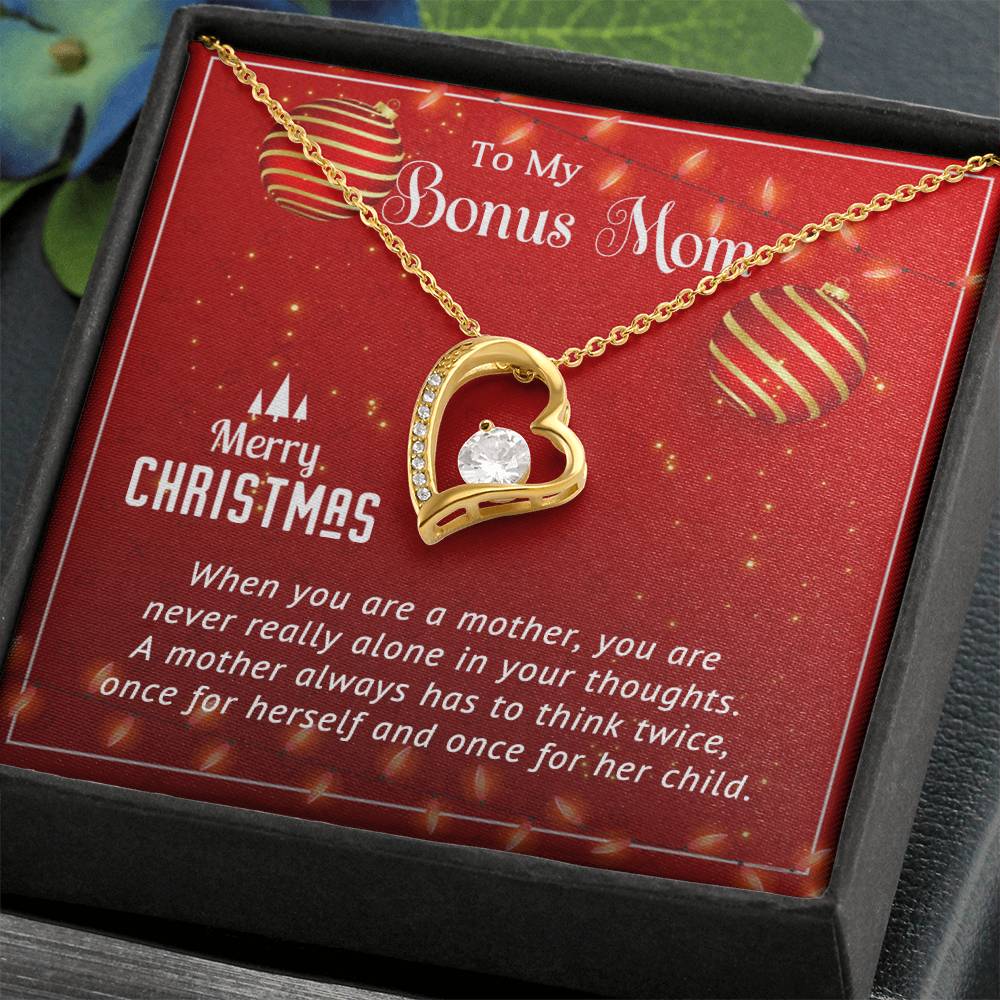 Personalized Necklace and Message Card: A Special Christmas Gift for Your Bonus Mom A1012