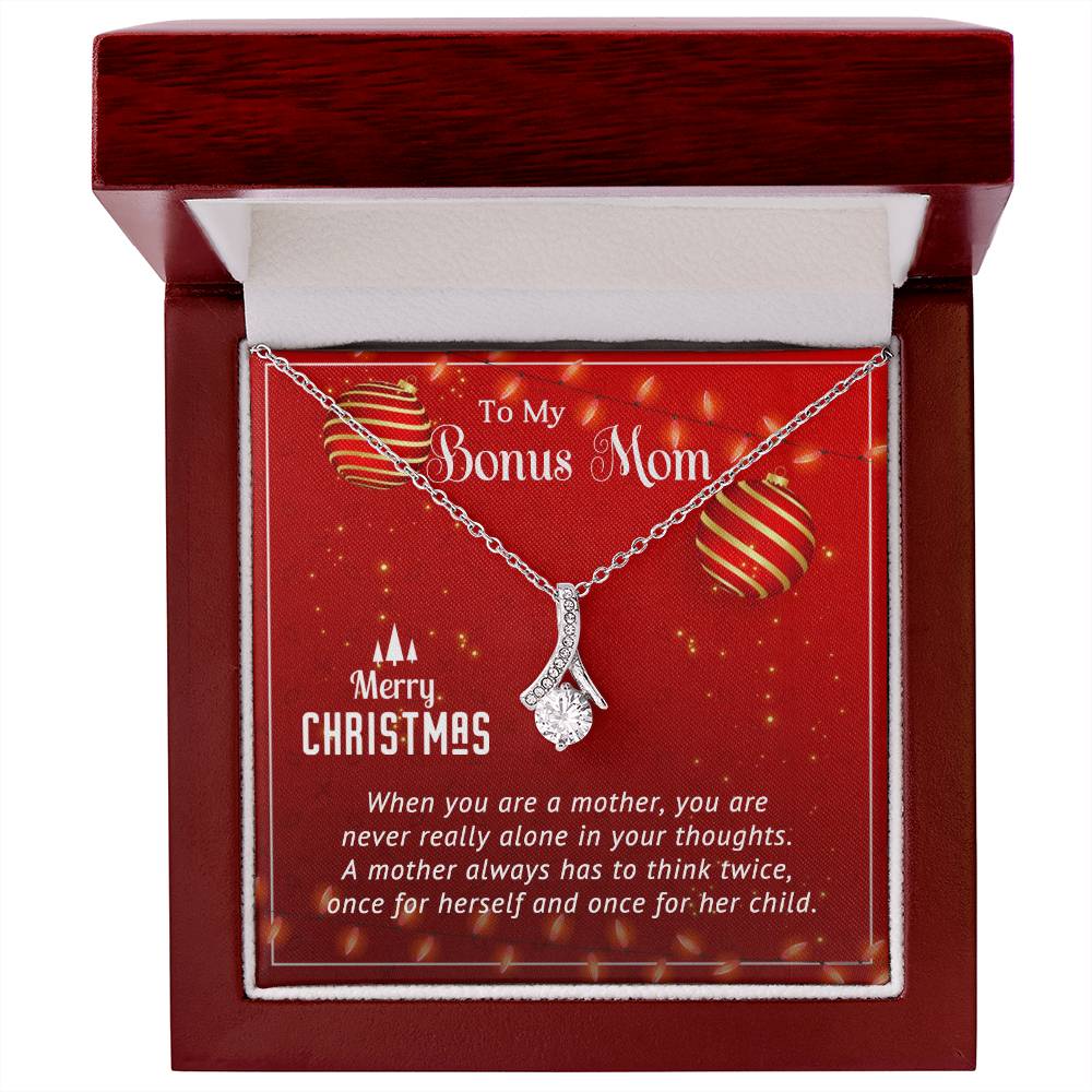 Personalized Necklace and Message Card: A Special Christmas Gift for Your Bonus Mom A1012