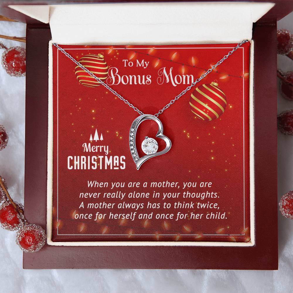 Personalized Necklace and Message Card: A Special Christmas Gift for Your Bonus Mom A1012