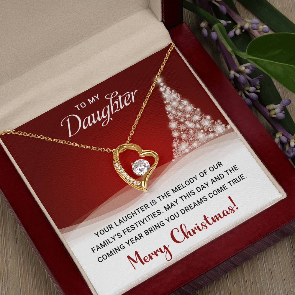 Elegant Merry Christmas Necklace for Daughter - Perfect Gift Idea A1014