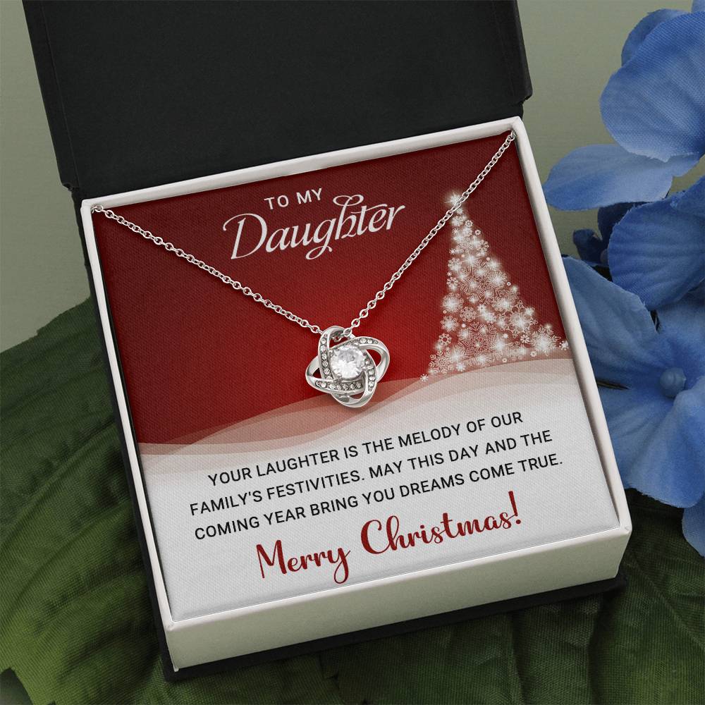 Elegant Merry Christmas Necklace for Daughter - Perfect Gift Idea A1014