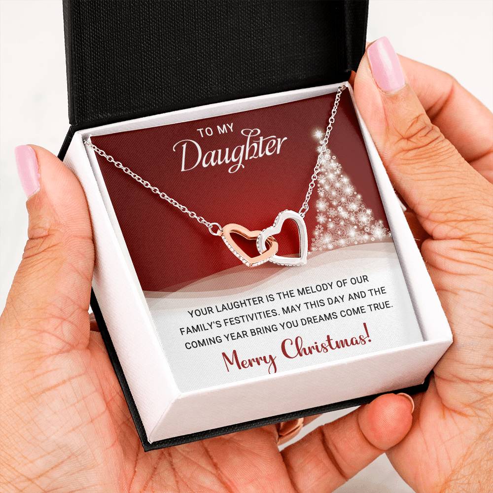 Elegant Merry Christmas Necklace for Daughter - Perfect Gift Idea A1014