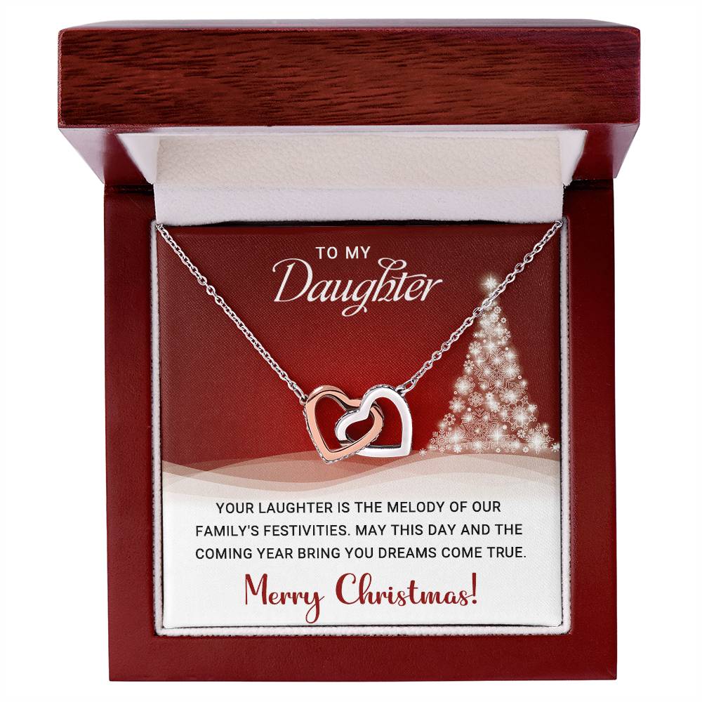 Elegant Merry Christmas Necklace for Daughter - Perfect Gift Idea A1014