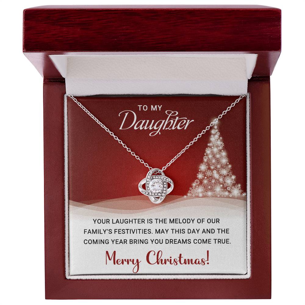 Elegant Merry Christmas Necklace for Daughter - Perfect Gift Idea A1014