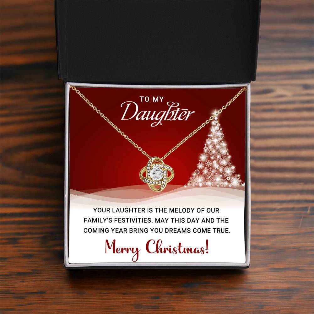 Elegant Merry Christmas Necklace for Daughter - Perfect Gift Idea A1014