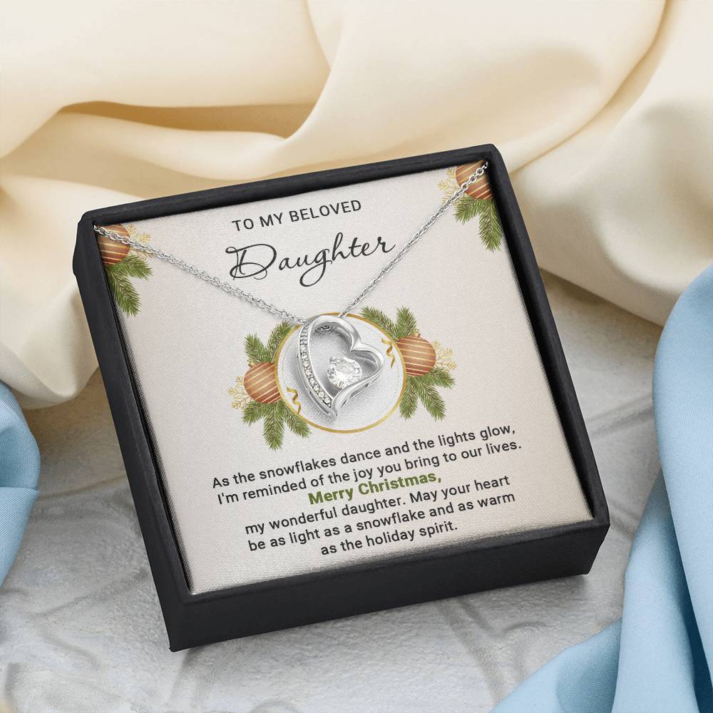 Beloved Daughter Christmas Necklace Gift with Card A1015