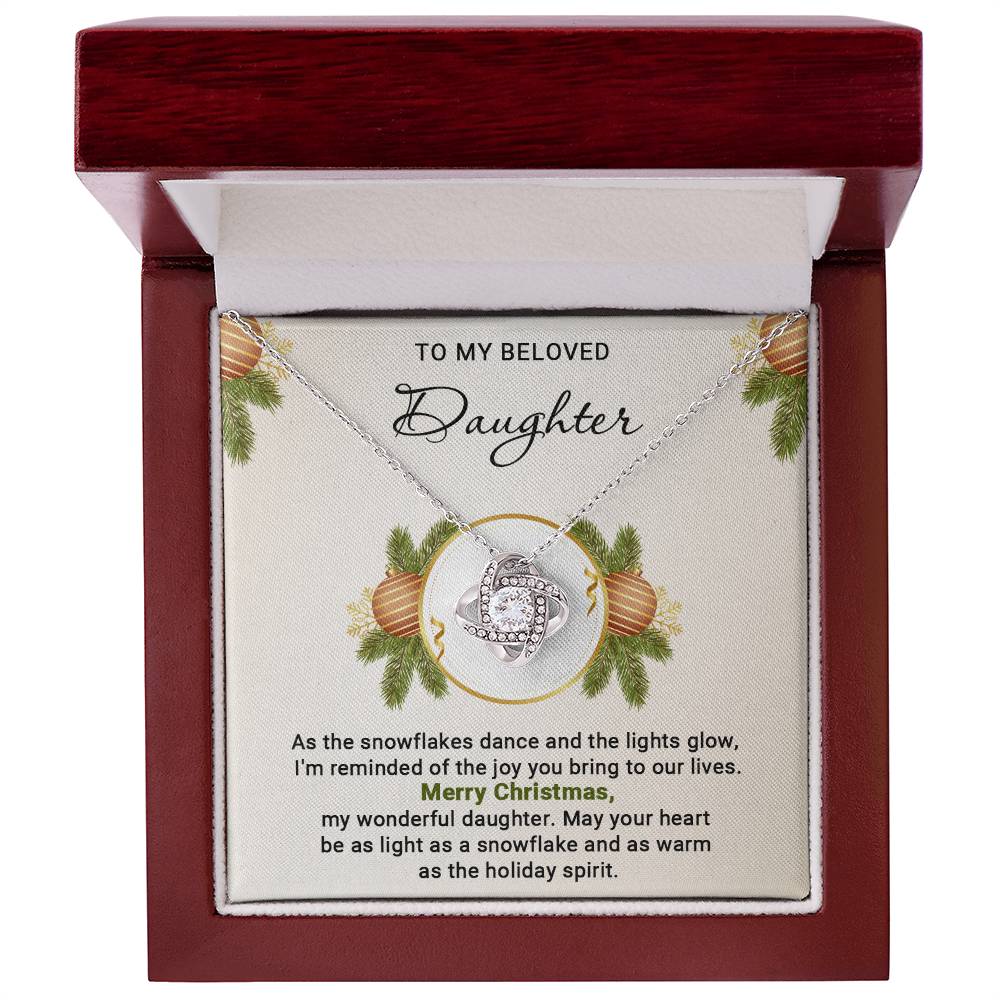 Beloved Daughter Christmas Necklace Gift with Card A1015