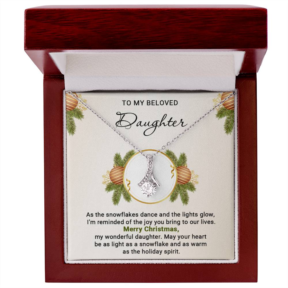 Beloved Daughter Christmas Necklace Gift with Card A1015